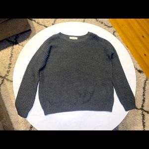Grey Waffle Knit Pullover